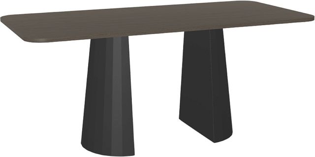 Amisco Customizable Gemma 84" Rectangular Pub Table with Radius Corners and 1" White Oak Veneer Top-0