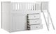 Homelegance® Galen White Twin Low Loft Bunk Youth Bed with Dresser-3