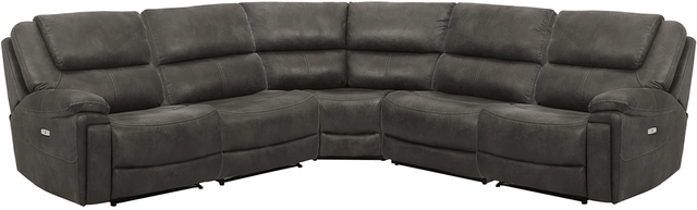 Signature Design by Ashley® Wyerville 5-Piece Gray Power Reclining Sectional-0