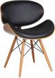 Armen Living Cassie Black/Walnut Dining Side Chair-0