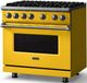 Viking® 5 Series 36" Daffodil Pro Style Gas (NG) Range with Polished Chrome Trim-2