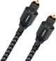 AudioQuest® Carbon Optical 16.0 m Toslink Fiber-Optic Cable + Mini-Adaptor, Black with Gray Stripes-1