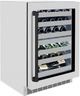 ZLINE Autograph Edition Touchstone 4.8 Cu. Ft. Satin Stainless Steel Wine Cooler with Glass Door and Matte Black Handle-2