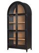 Richwood Black Birch Glass Door Arched Cabinet-0
