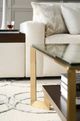 Fairfield® Libby Langdon Cannon Glass Top Cocktail Table with Smoke Stone Base-1