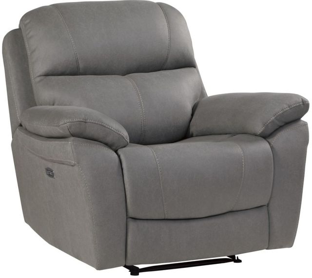 Homelegance® Longvale Gray Power Reclining Chair with Power Headrest-0
