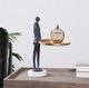 Stylecraft Black/Gold Round Plate Man Home Décor-4