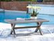 Signature Design by Ashley® Half Moon Beach Gray Wooden Outdoor Cocktail Table-1