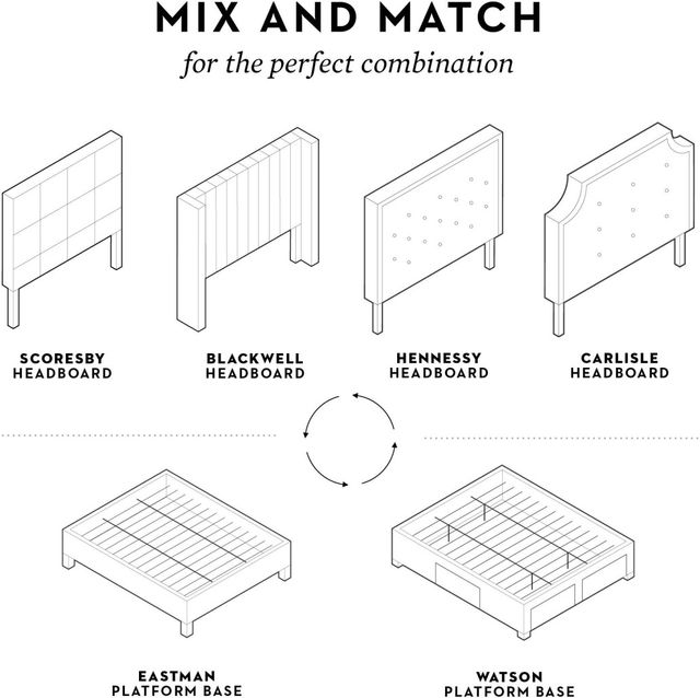 Malouf® Blackwell Charcoal Queen Headboard-3