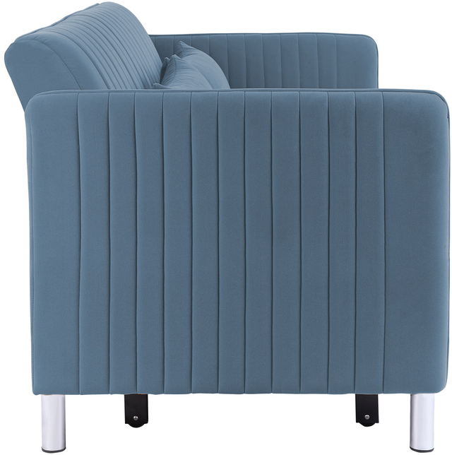 Homelegance® Greenway Blue Convertible Studio Sofa-2