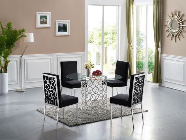 Meridian Furniture Opal Chrome Dining Table-2