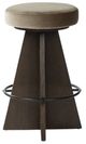 Four Hands Damon Burnt Oak/Midnight/Sapphire Khaki Swivel Counter Stool-1