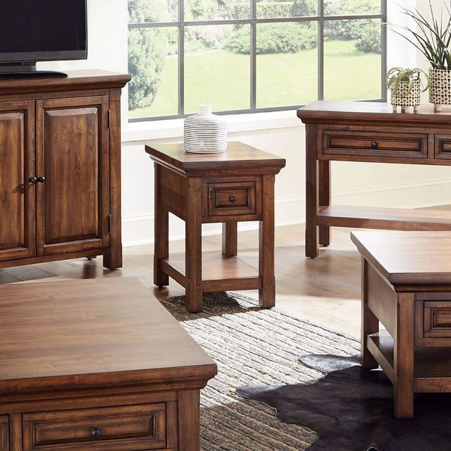 Napa Furniture Design Hill Crest Brown Chairside Table-2