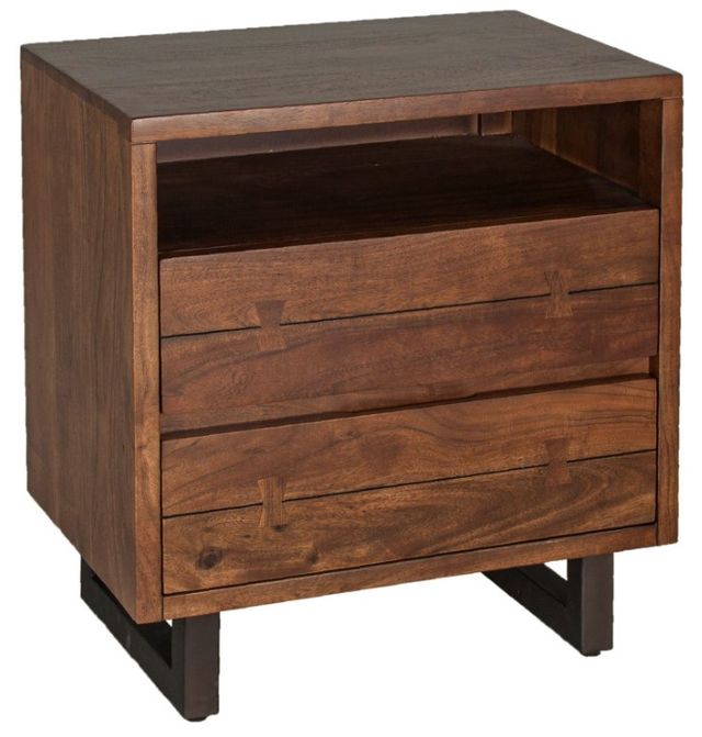 Home Trends & Design Aspen Walnut Nightstand-0