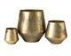  A & B Home 3-Piece Large, Medium and Small Gold Hatcher Iron Decorative Planters Set-0