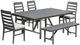 Intercon Navarro 5-Piece Mocha Aluminum/Fabric Outdoor Dining Table Set with Chairs-0