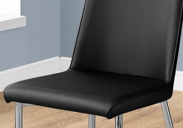 Monarch Specialties Inc. 2-Piece Black/Chrome Side Chair Set-3