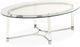 Elements International Lucinda Glass Top Coffee Table with Clear Base-0