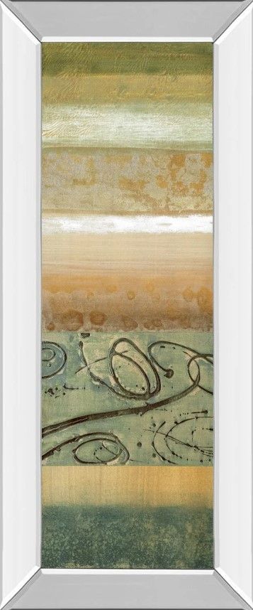 Classy Art Bluemood I by Selina Werbelow Mirror Framed Wall Art-0