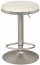 Meridian Furniture Brody Brushed Chrome/White Adjustable Stool-1