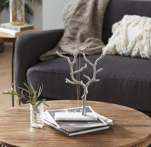 Deco Marche Silver Tree Jewelry Stand with Rectangular Base-3