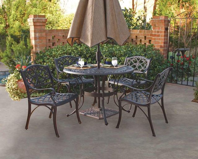 homestyles® Sanibel Black 42" Outdoor Dining Table-1