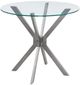Bassett Mirror Deen Clear Round End Table with Gunmetal Base-0