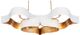 Currey & Company Grand Lotus Comtemoprary Gold Leaf/Sugar White Chandelier-2