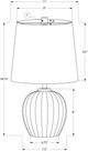 Monarch Specialties Inc. Black Resin Table Lamp with Grey Shade-1
