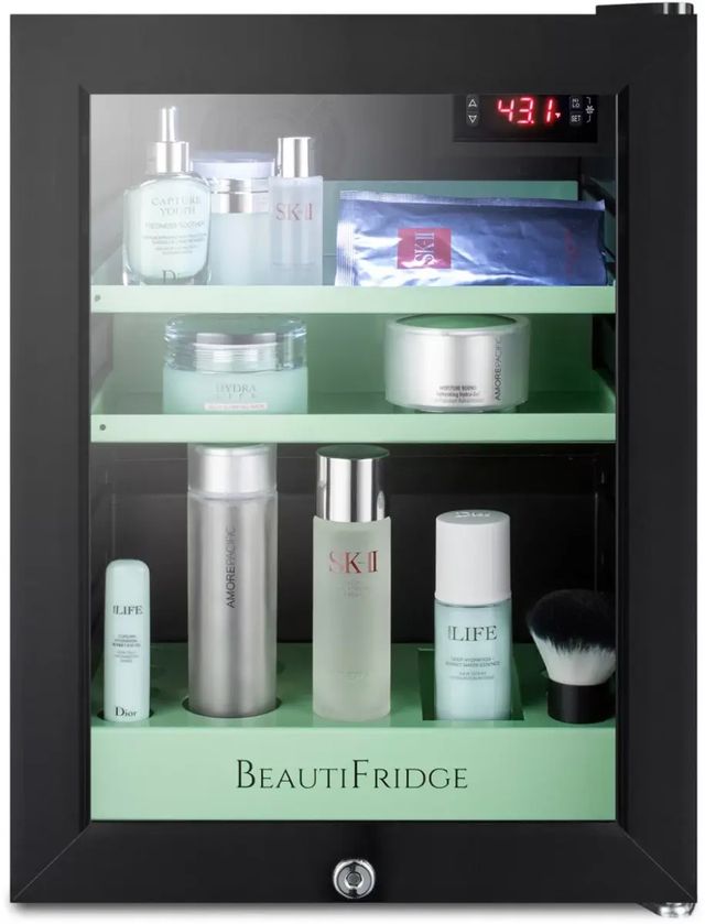 Summit® BeautiFridge 14" 0.9 Cu. Ft. Black Cosmetic Refrigerator-3