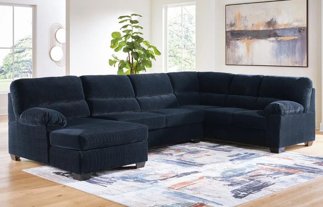 Signature Design by Ashley® SimpleJoy 3-Piece Navy Left-Arm Facing Sectional and Chaise-1