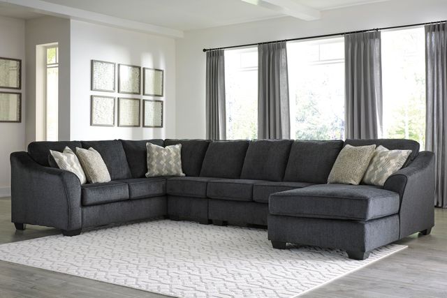 Signature Design by Ashley® Eltmann 4-Piece Slate Right-Arm Facing Sectional and Chaise-3