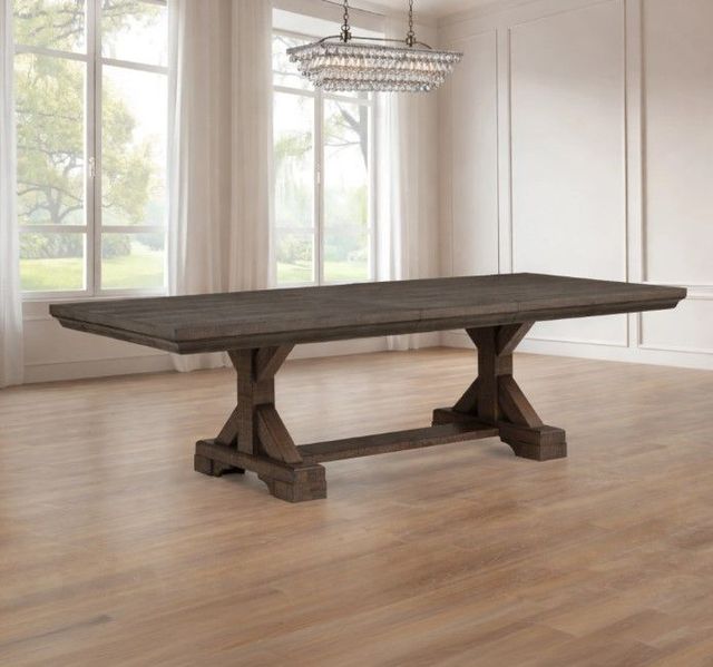 New Classic® Home Furnishings Augusta Rustic Brown Dining Table-1