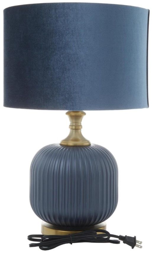 Deco Marche Blue Fabric Table Lamp-1