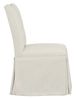 Fairfield® Customizable Entree Dining Pull Short Back Skirted Dining Chair with Tobacco Legs and Buttons-2