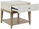 Liberty Furniture Berkley Square Linen Chairside Table with Khaki Base-5