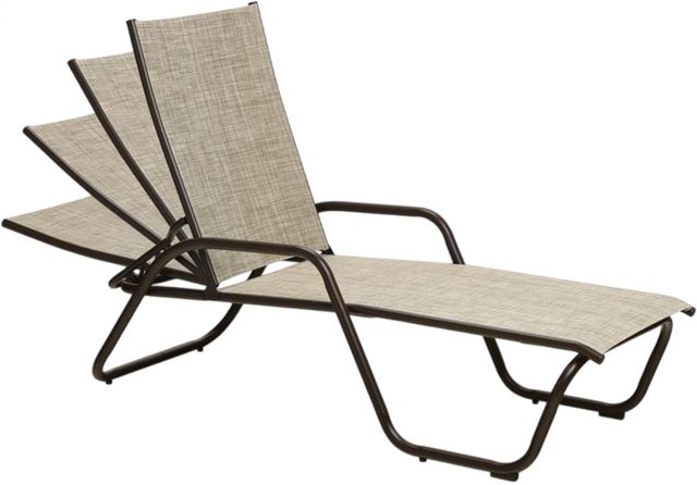 Telescope Casual Customizable Gardenella Aluminum/Fabric Outdoor Sling Four-Position Stacking Chaise-1