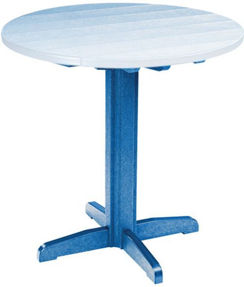 C R Plastic Generation Line Blue Pub Pedestal Base Table-0