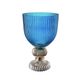 A & B Home Blue/Silver 10" Flower Vase-0