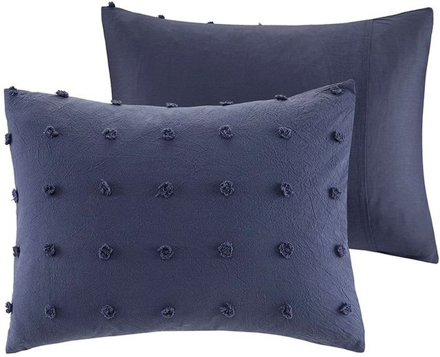 Olliix by Urban Habitat Indigo Blue Full/Queen Brooklyn Cotton Jacquard Comforter Set-4
