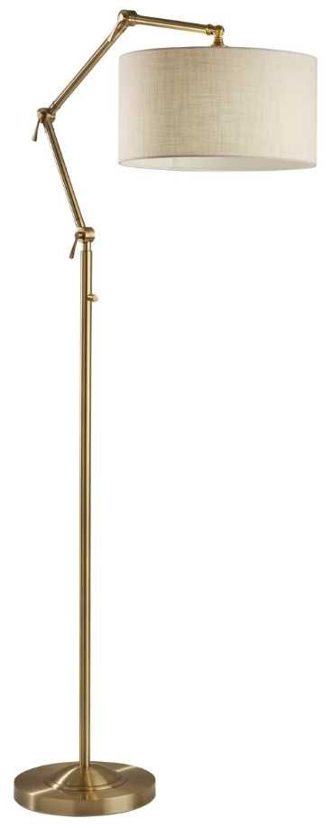 Adesso® Willard Antique Brass Floor Lamp-0