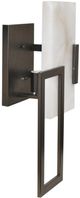 Crestview Collection Albany Dark Bronze/White Left Wall Sconce-0