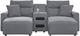 Signature Design by Ashley® Modmax II 3-Piece Pepper/Salt Power Reclining U-Shaped Sectional with Chaise and Audio Console-0