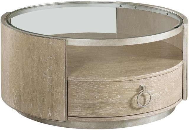 Riverside Furniture Sophie Glass Top Coffee Table with Natural Base-0