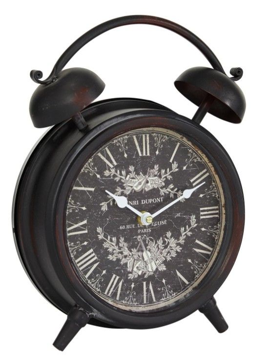 Deco Marche Black Mertal Clock-1