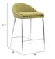 Zuo® Reykjavik Pea Green Counter Chair-4