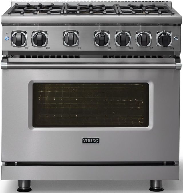 Viking® 7 Series 36" Stainless Steel Pro Style Liquid Propane Gas Range-2