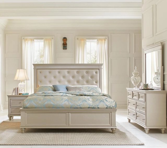 Homelegance® Celandine 4-Piece Silver Bedroom Set-1