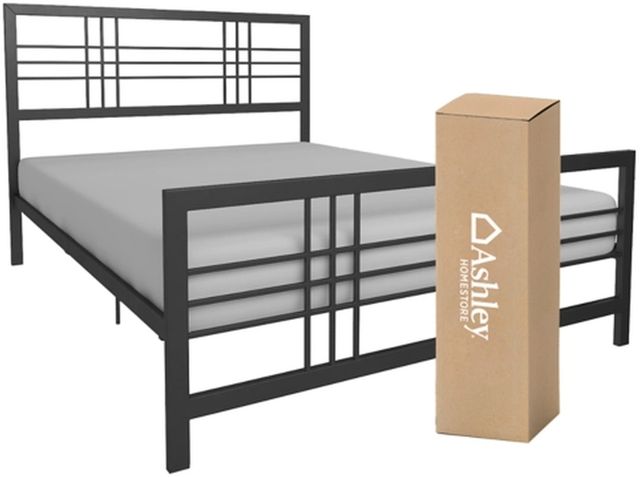 Signature Design by Ashley® Burbank 2-Piece Black Full Youth Metal Bed Set -0