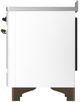 Ilve® Majestic III 48" White Pro Style Induction Range with Triple Glass Door and Burnished Trim-4